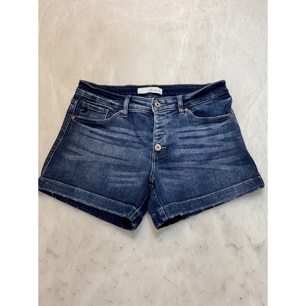 KANCan Denim Shorts Button Fly‎ Distressed Blue Women's XL
